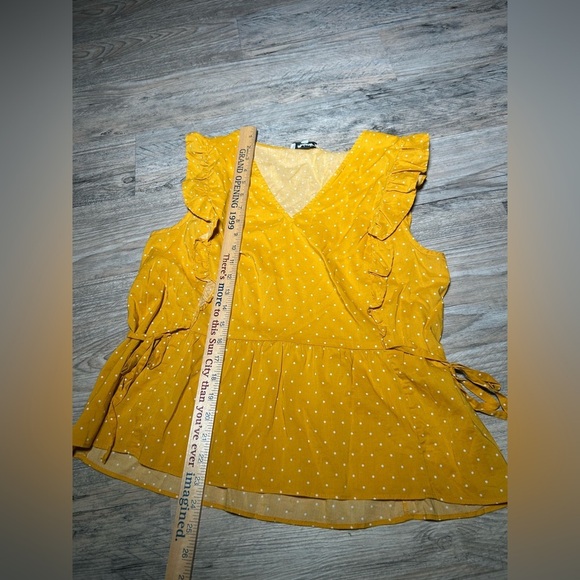 MADEWELL Side-Tie Ruffle Peplum Top in Polka Dot - Picture 8 of 8